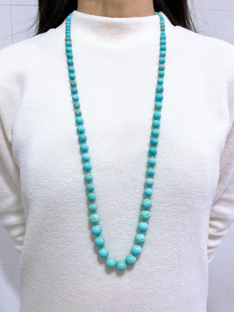 Turquoise & Silver Plated Sunland Necklace - SF