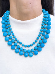 Turquoise & Silver Plated Blue Ridge Necklace - SF