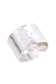 Wide Hammered Band Ring - SF