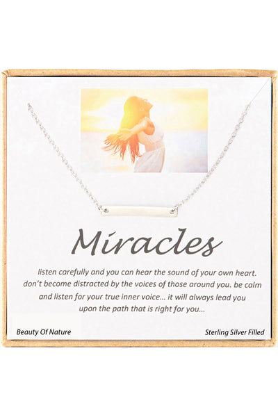 'Miracles' Boxed Charm Necklace - SF