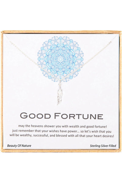 'Good Fortune' Boxed Charm Necklace - SF