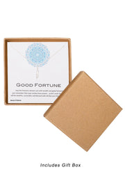 'Good Fortune' Boxed Charm Necklace - SF