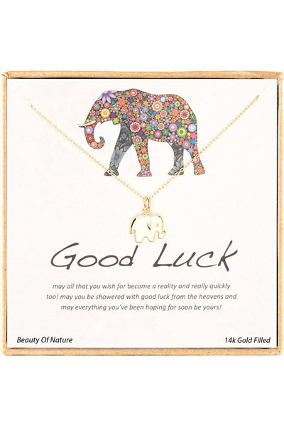 'Good Luck' Boxed Charm Necklace - GF