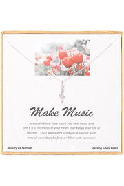 'Make Music' Boxed Charm Necklace - SF