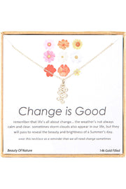 'Change Is Good' Boxed Charm Necklace - GF