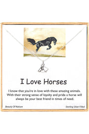 'I Love Horses' Boxed Charm Necklace - SF