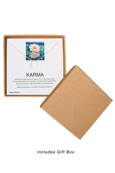 'Karma' Boxed Charm Necklace - SF