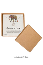 'Good Luck' Boxed Charm Necklace - SF