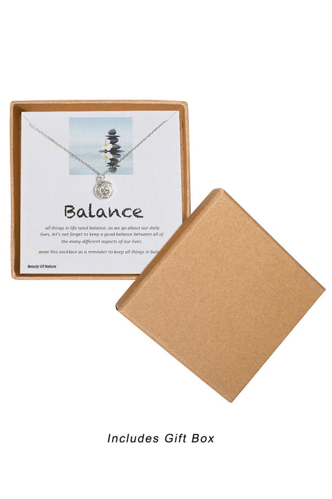 'Balance' Boxed Charm Necklace - SF