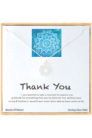 'Thank You' Boxed Charm Necklace - SF