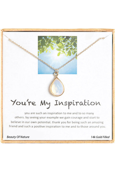 'You're My Inspiration' Boxed Charm Necklace - GF