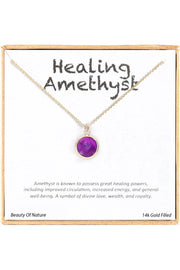 'Healing Gemstone' Boxed Charm Necklace - GF