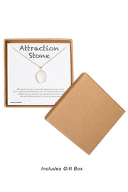 'Attraction Stone' Boxed Charm Necklace - GF