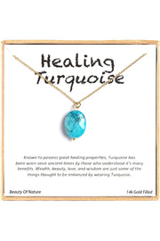 'Healing Gemstone' Boxed Charm Necklace - GF