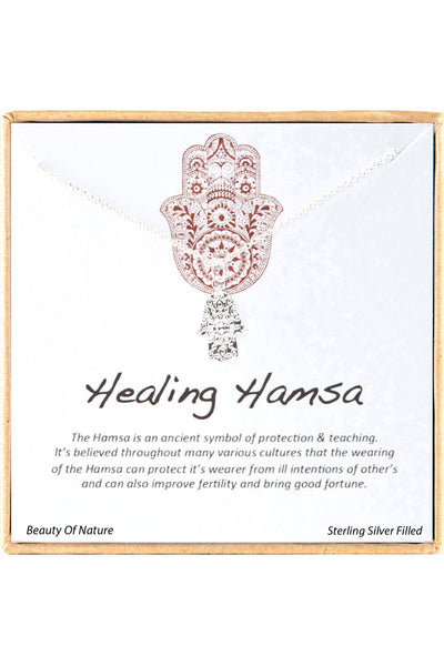 'Healing Hamsa' Boxed Charm Necklace - SF