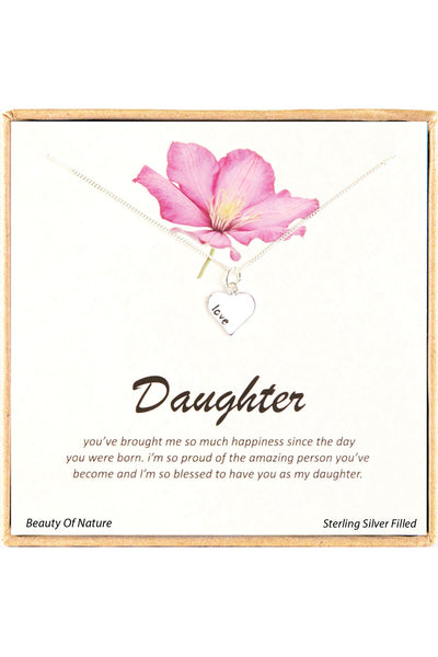 'Daughter' Boxed Charm Necklace - SF