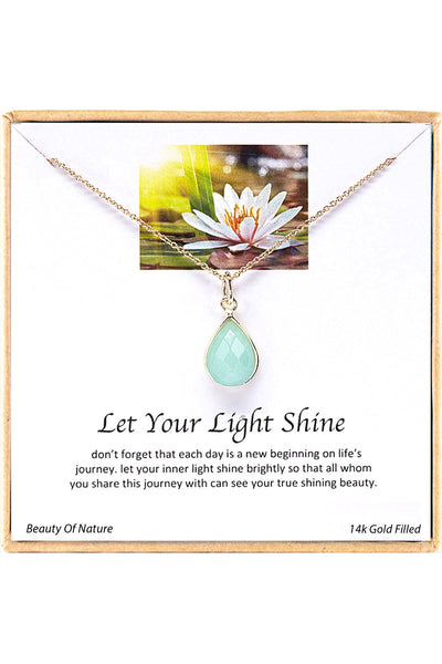 'Let Your Light Shine' Boxed Charm Necklace - GF