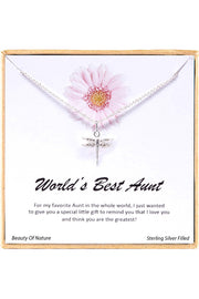 'World's Best Aunt' Boxed Charm Necklace - SF