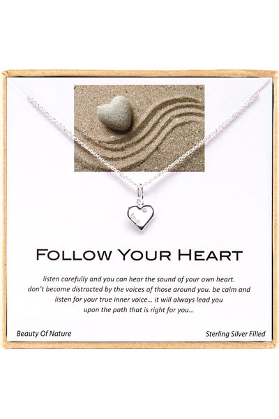 'Follow Your Heart' Boxed Charm Necklace - SF