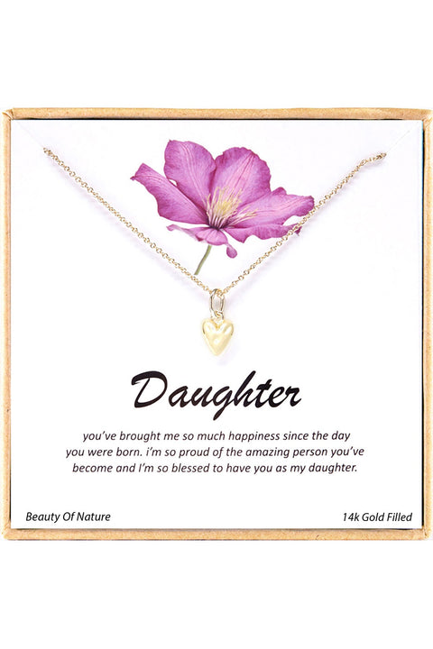 'Daughter' Boxed Charm Necklace - GF