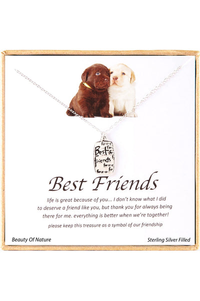 'Best Friends' Boxed Charm Necklace - SF