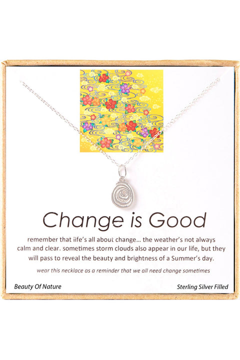 'Change Is Good' Boxed Charm Necklace - SF