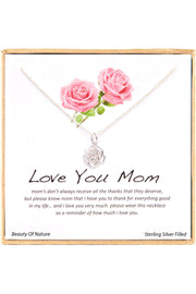 'Love You Mom' Boxed Charm Necklace - SF