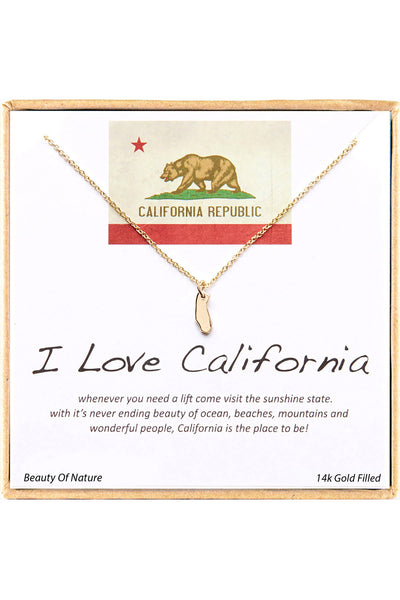 'I Love California' Boxed Charm Necklace - GF