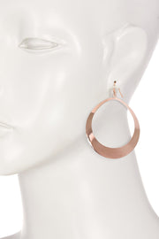 Rose Gold Statement Teardrop Dangle Earrings - SF