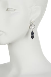 Lapis & Filigree Daisy Drop Earrings - SF