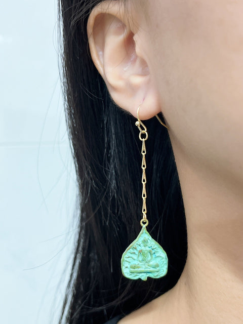 Natural Verdigris Patina Enlightenment Earrings - BR