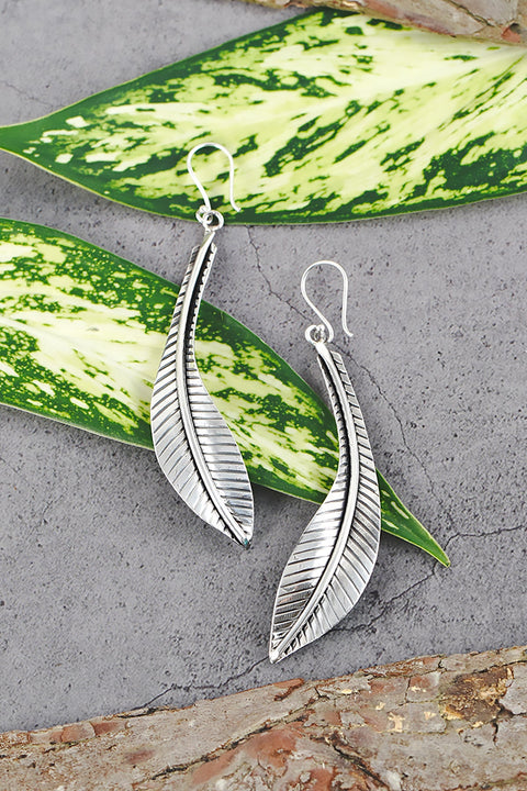 Arjuna Leaf Drop Earrings - SF