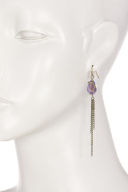 Amethyst Vintage Blossom Tassel Earrings - AG