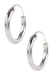 Sterling Silver Wire Hoop Earrings - SS