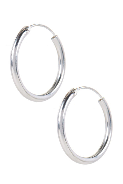 Sterling Silver Wire Hoop Earrings - SS