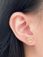 Lotus Post Earrings - GF