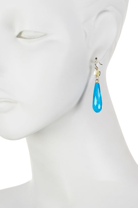 Stabilized Turquoise Drop Earrings - GF