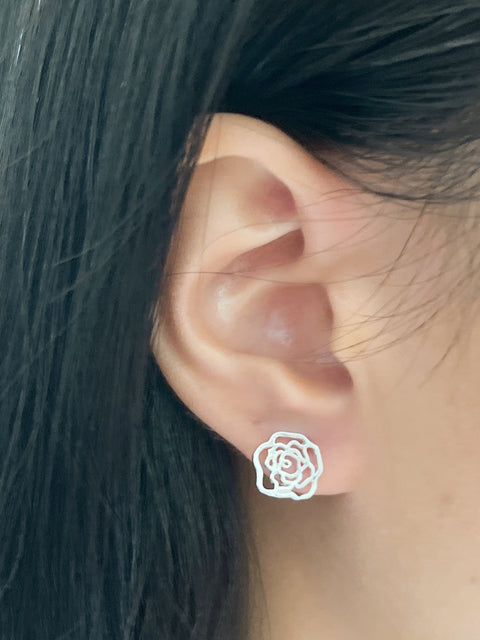 Rose Post Earrings - SF