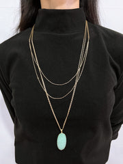 Amazonite Multi Strand Drape Necklace - GF