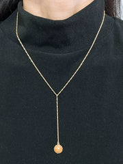 Lily Fossil Y Necklace - GF