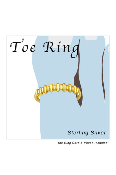 18k Vermeil Adjustable Bars Toe Ring - VM