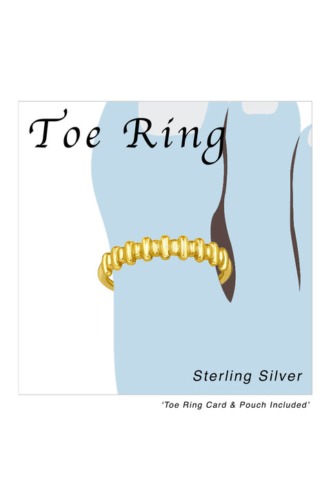 18k Vermeil Adjustable Bars Toe Ring - VM
