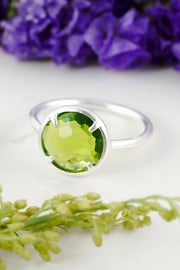 Peridot Crystal Lollipop Ring - SF