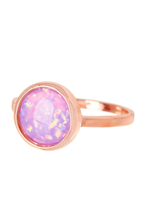 Opal Cotton Candy Ring In Rose Gold- SF