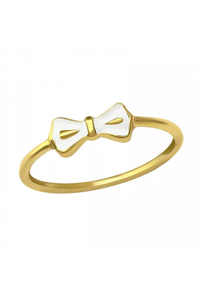 Sterling Silver Vermeil Ribbon Ring with Epoxy - VM