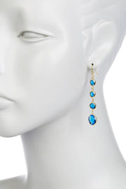 Swiss Blue Crystal Jennifer Chandelier Earrings - GF