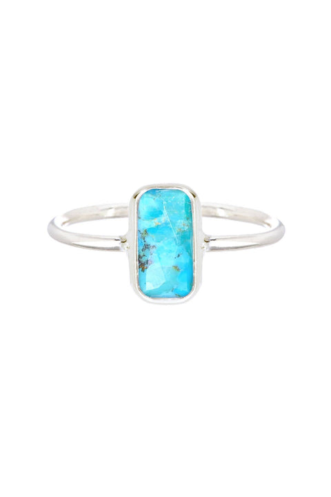 Turquoise Rectangle Petite Ring - SF