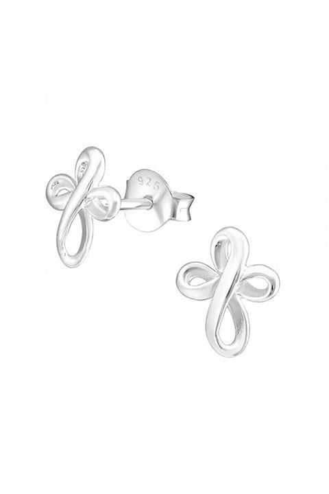 Sterling Silver Cross Ear Studs - SS