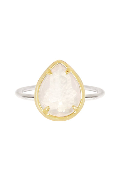 Moonstone Crystal Teardrop Ring - SF