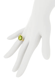 Peridot Crystal Round Ring - GF